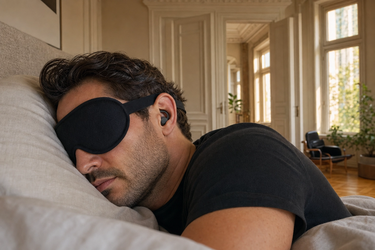 Schlafmaske & Augenmaske zum Schlafen "Henry" | Berlin Ear Guard®