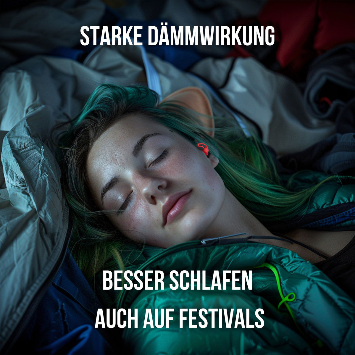 OHRSTÖPSEL "Schlafmütze" SCHLAFGEHÖRSCHUTZ GEGEN SCHNARCHEN ZUM SCHLAFEN IN SEITENLAGE für ruhigen Schlaf bei Festivals