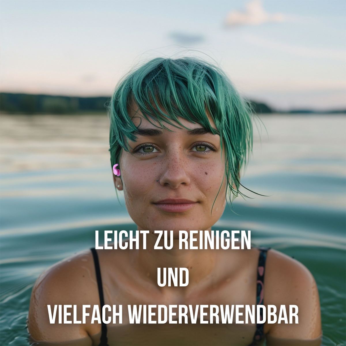 OHRSTÖPSEL "Spreesurferin" | SCHWIMMEN, SCHNORCHELN, TAUCHEN, WASSERSPORT, DUSCHEN, BADEN leicht zu reinigen und mehrfach verwendbar