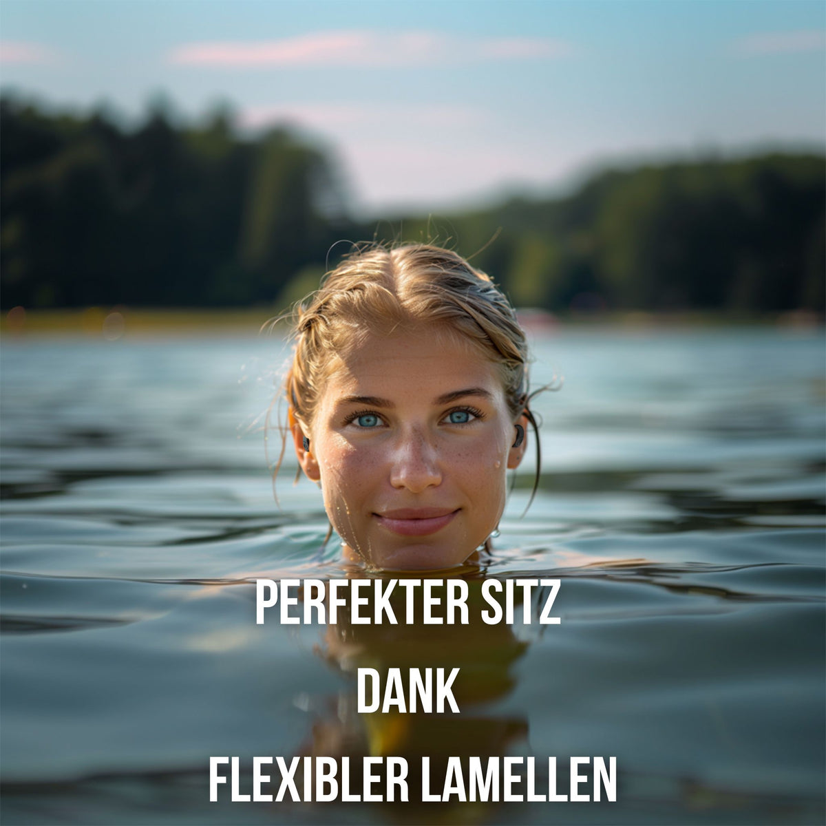 Schwimmohrstöpsel "Schwanenwerder" | Ohrstöpsel zum SCHWIMMEN, SCHNORCHELN, TAUCHEN, WASSERSPORT, DUSCHEN, BADEN mit flexiblem Sitz für sicheren Halt