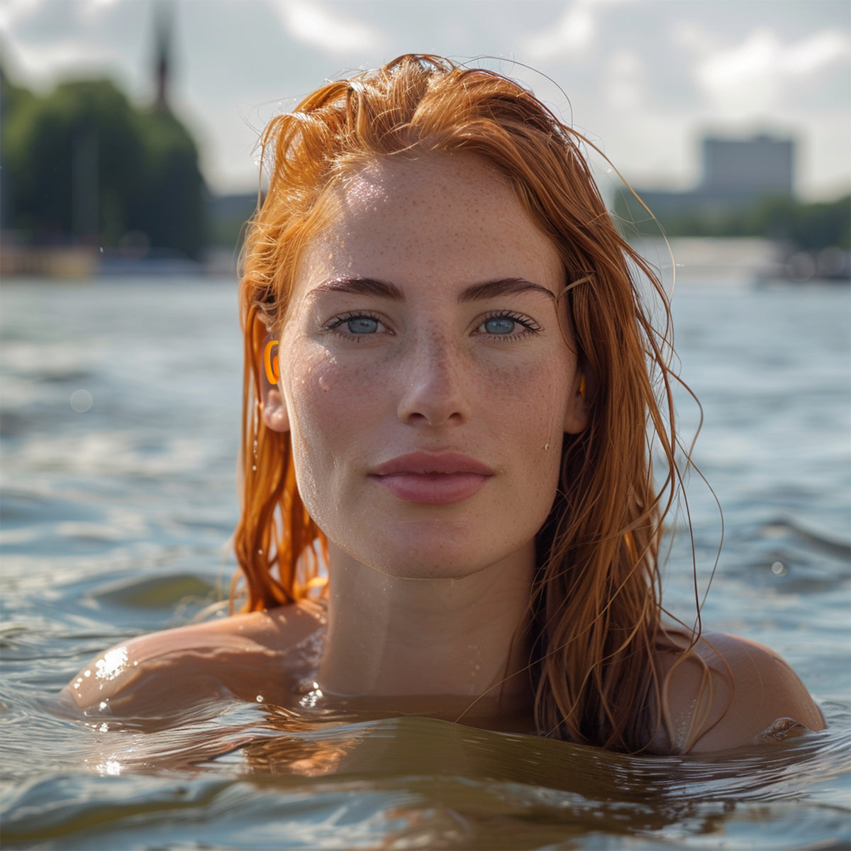 NACHFÜLLPACK - 1 Paar "Wasserstrudel" Ohrstöpsel zum Schwimmen | sichere Passform trotz nassem Haar im Freiwasser