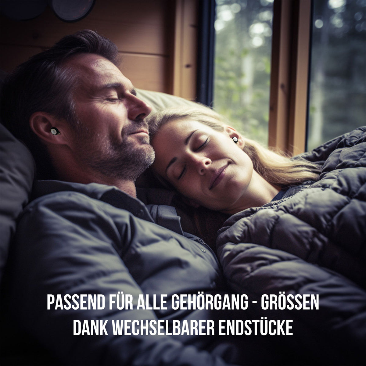 OHRSTÖPSEL "Doppeldecker" | wechselbare Endstücke 2 x S + 2 x L | komfortabler Schlafgehörschutz gegen Schnarchen von Berlin Ear Guard