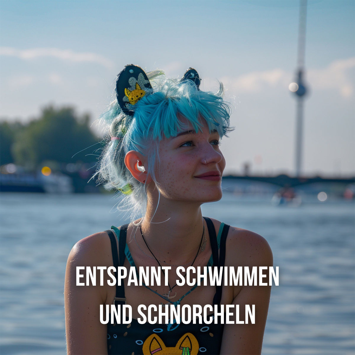 OHRSTÖPSEL "Rummelsburger Bucht" | SCHWIMMEN, SCHNORCHELN, TAUCHEN bieten sicheren und bequemen Schutz vor Wasser im Ohr