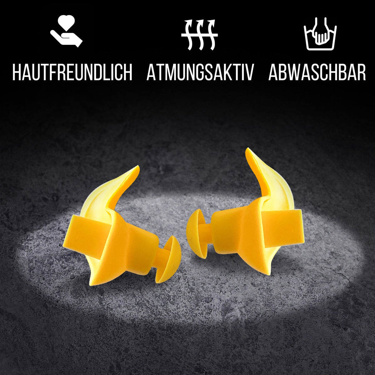 OHRSTÖPSEL "Quietscheentchen" | SCHWIMMEN, SCHNORCHELN, WASSERSPORT, DUSCHEN, BADEN | hautfreundlich, atmungsaktiv, waschbar