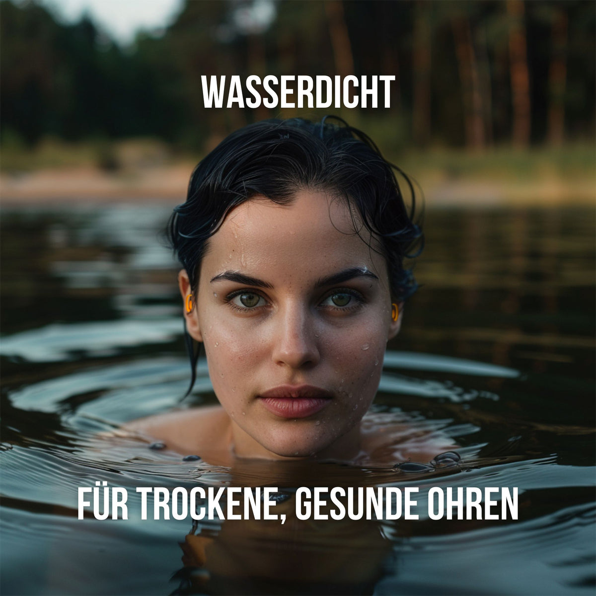 OHRSTÖPSEL "Wasserstrudel" | SCHWIMMEN, SCHNORCHELN, TAUCHEN, WASSERSPORT, DUSCHEN, BADEN | wasserfeste Ohrstöpsel für gesunden Ohrenschutz beim Baden