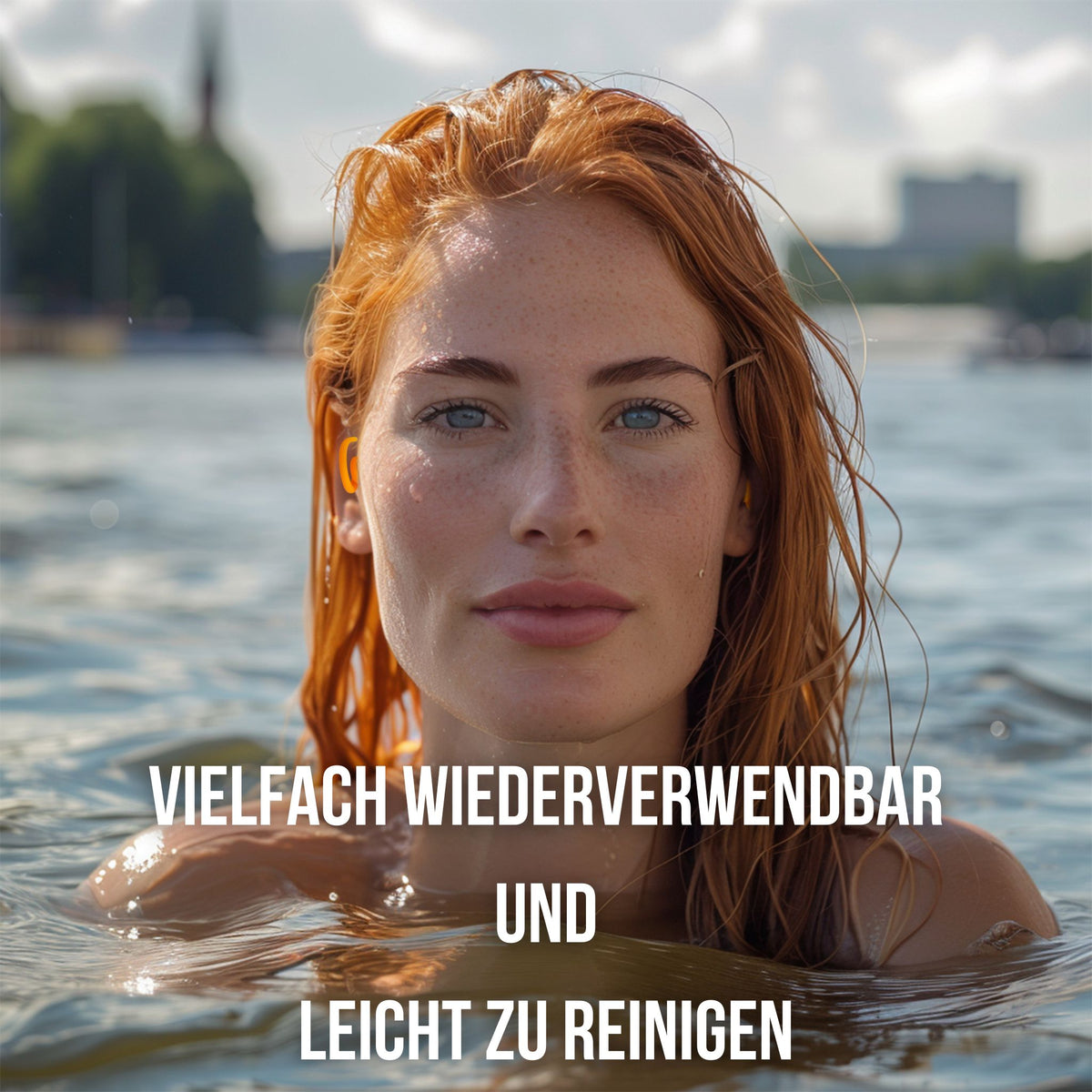 OHRSTÖPSEL "Wasserstrudel" | SCHWIMMEN, SCHNORCHELN, TAUCHEN, WASSERSPORT, DUSCHEN, BADEN | mehrfach verwendbar und einfach zu reinigen