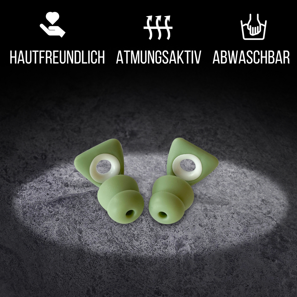 NACHFÜLLPACK - 1 Paar "Kleinmachnow" Ohrstöpsel | 27db SNR | hautfreundlich, atmungsaktiv, abwaschbar für guten Schlaf